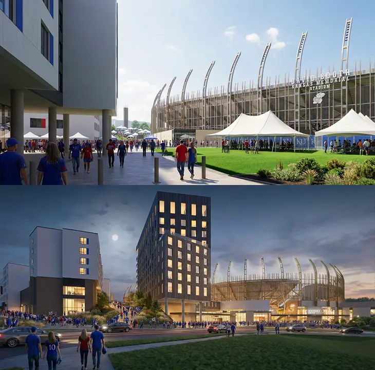 University of Kansas Gateway District Plaza and Student Housing and Hotel